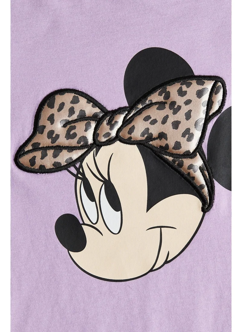 اتش اند ام Print-motif cotton T-shirt