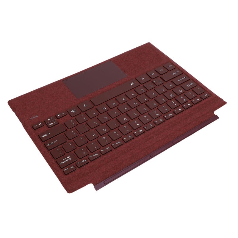 Wireless Keyboard For Surface Pro Wine Red 7 Color Backlit Large Touchpad - Comfortable Typing Magnetic Attraction Portable Bluetooth Keyboard for Travel Work Leisure - Image 5