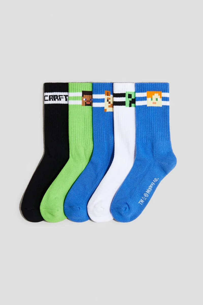H&M 5-pack intarsia motif socks