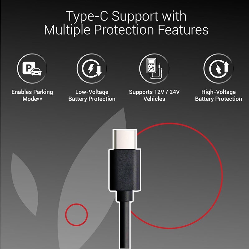 Dylect Type-C Hardwire Kit for Dash Cam | 24-Hour Parking Monitoring with Low Voltage Protection - Image 4