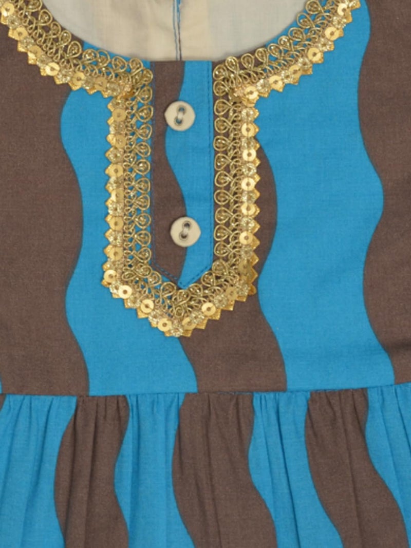 A.T.U.N. (ALL THINGS UBER NICE) Baby Girls Printed Kurti and Sharara Set | Stylish Clothing Set - Image 5