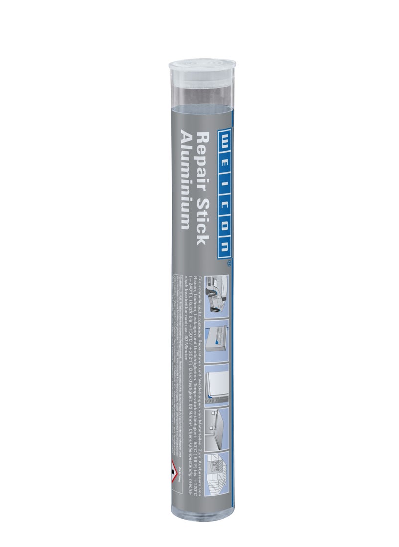 Weicon - Repair Stick Aluminium | 115 g | 2-component Special Adhesive Epoxy Resin For fast and rustproof repairs of metal parts. - Image 1