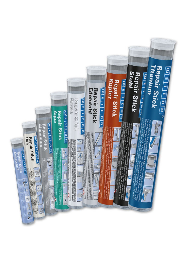 Weicon - Repair Stick Aluminium | 115 g | 2-component Special Adhesive Epoxy Resin For fast and rustproof repairs of metal parts. - Image 1