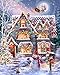 Springboks Christmas Eve Cottage 1000 Piece Jigsaw Puzzle is a Classic Image of a Cozy Christmas Cottage Complete with Snowman and Santa Sailing Above in His Sleigh - Image 3