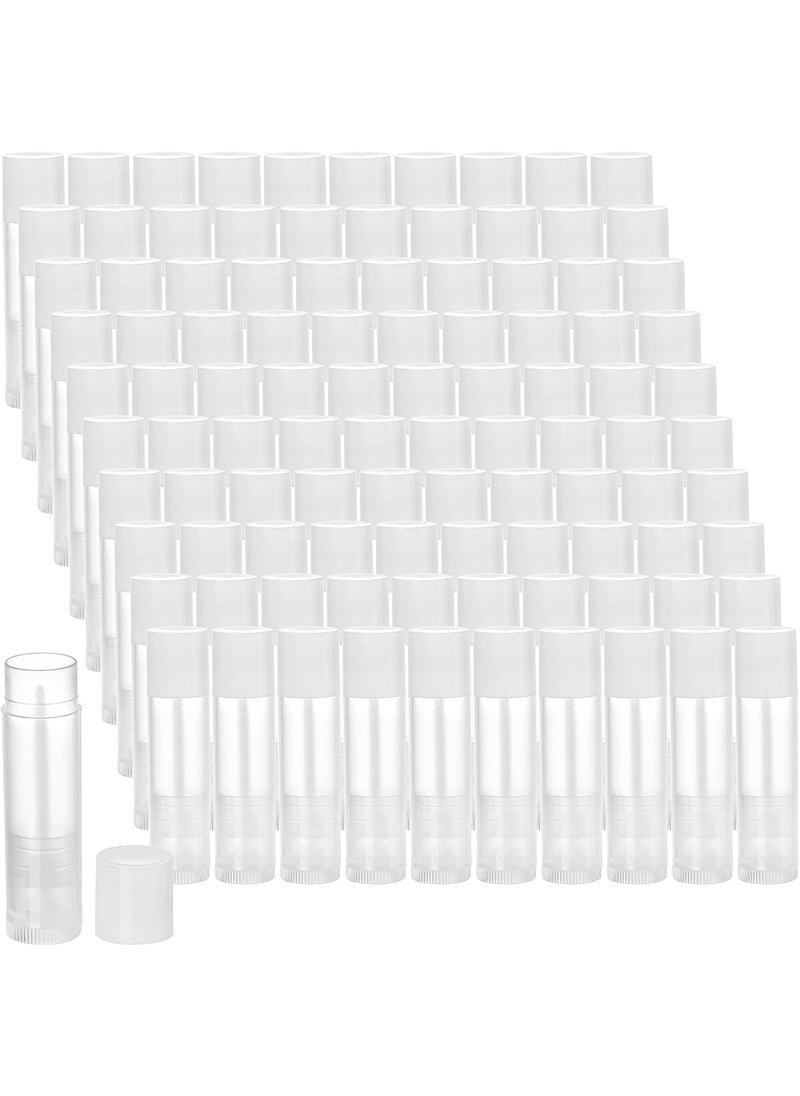 Bekith Bekith 100 Pack 55ml Clear Empty Lip Balm Tubes with White Caps 