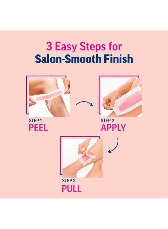 Veet Easy-Gel Wax Strips for Body & Legs, Dry Skin with Green Tea & Aloe Vera (20 Wax Strips) - Image 5