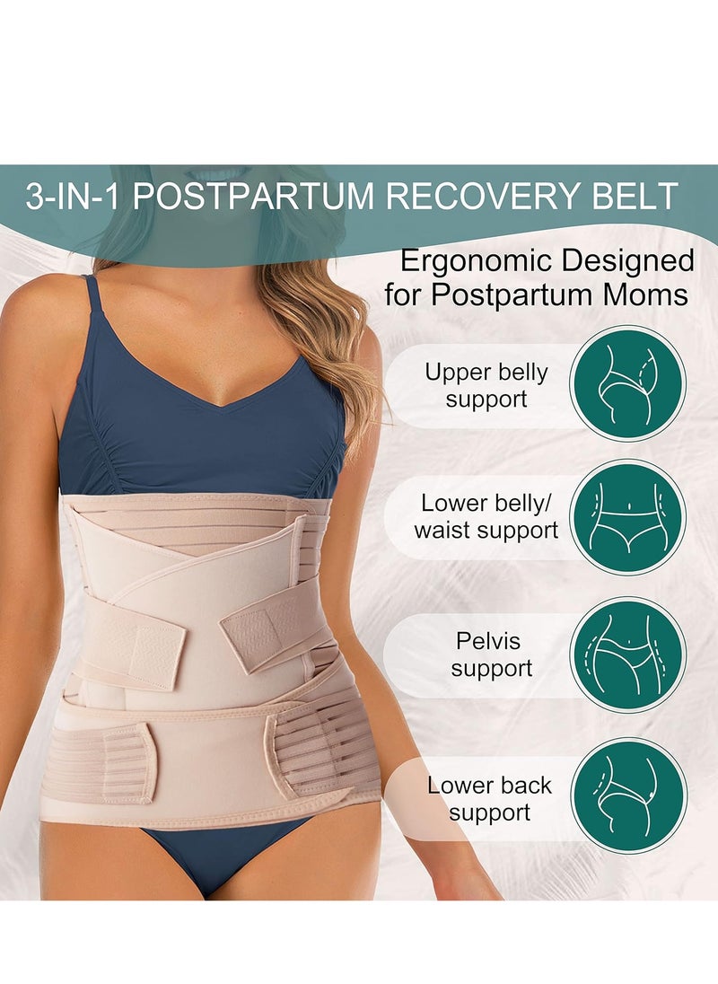 RATSAW 3 in 1 Postpartum Belly Band Post C Section Support Recovery Wrap Abdominal Binder Girdles for After Giving Birth  - Image 2