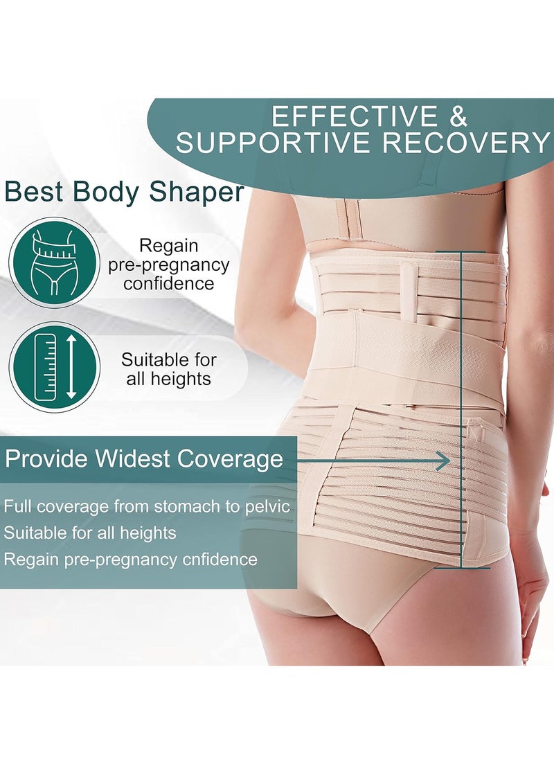RATSAW 3 in 1 Postpartum Belly Band Post C Section Support Recovery Wrap Abdominal Binder Girdles for After Giving Birth  - Image 4