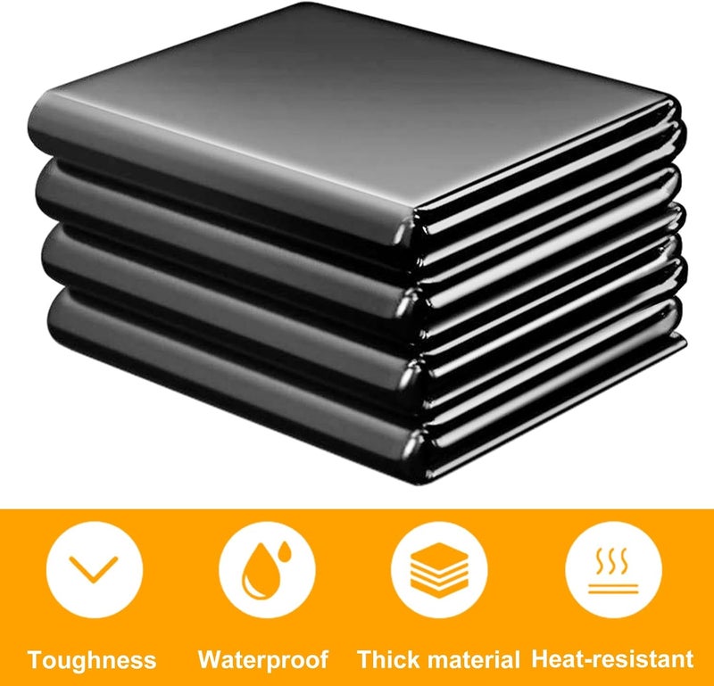 SDLDEER Pond Liner, Pond Liner 2 x 3 m, Black HDPE Pond Liners, Heavy Duty, for Flowers, Gardeners, Greenhouses, Ponds Water Selection, UV Stable - Image 5
