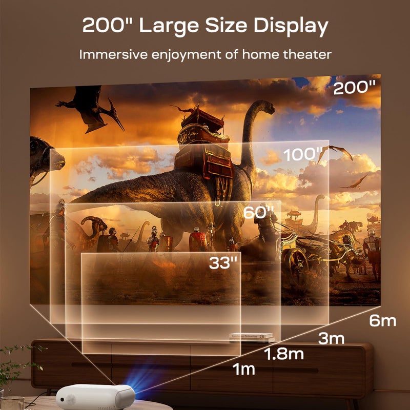 YOTON Y9 Netflix Projector with wifi and bluetooth, Portable Projector 4K support 20000 lumens with zoom, 2024 Upgraded movie projector with Netflix/Prime Video/YouTube/Hulu/Dolby - Image 5