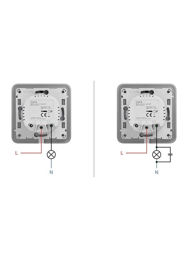 Ajax AJAX LightCore Smart Switch | 1-Gang | Touch Control | Wi-Fi | Smart Home Compatible  - Image 4