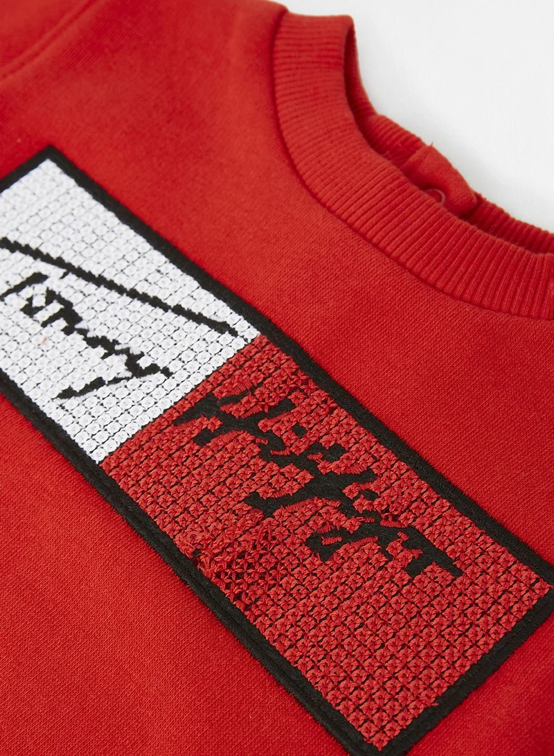 TOMMY HILFIGER Kids Logo Sequin Flag Sweatshirt
