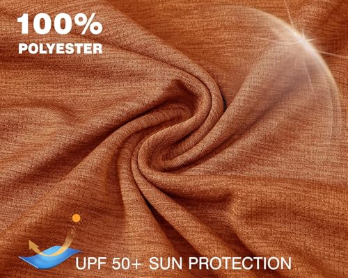 TBMPOY Womens UPF 50+ Sun Protection Hoodie Shirt Long Sleeve Fishing Hiking Outdoor UV Shirt Lightweight Orange L - Image 4