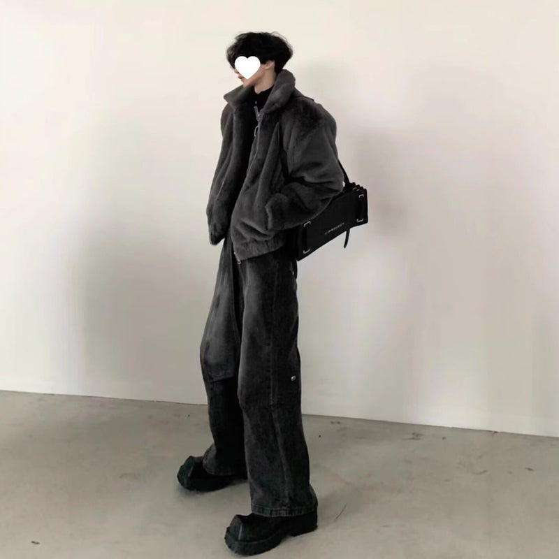 Unisex Classic Denim Jeans Loose Fit Daily Outdoor Wear - Image 3
