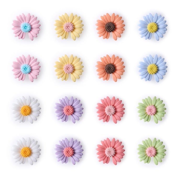 16PCS FRIDGE MAGNETSLOCKER DECORCUTE DAISY DECORATIVE REFRIGERATOR MAGNETS FOR OFFICE KITCHEN WHITEBOARDSTRONG HOLDING POWER8 COLORS