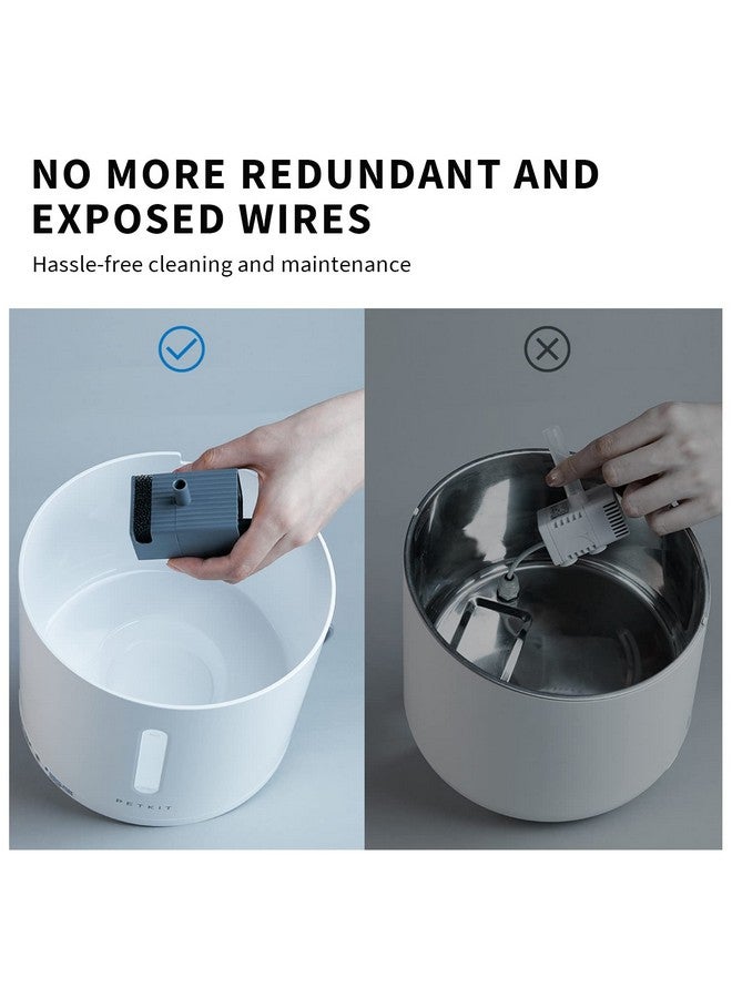 PETKIT EVERSWEET Solo 2 Cat Water Fountain with Wireless Pump, Ultra Quiet 70oz/2L Pet Water Fountain for Cats and Dogs Inside, 3 Working Modes, Visualization Window, App Control - Image 3