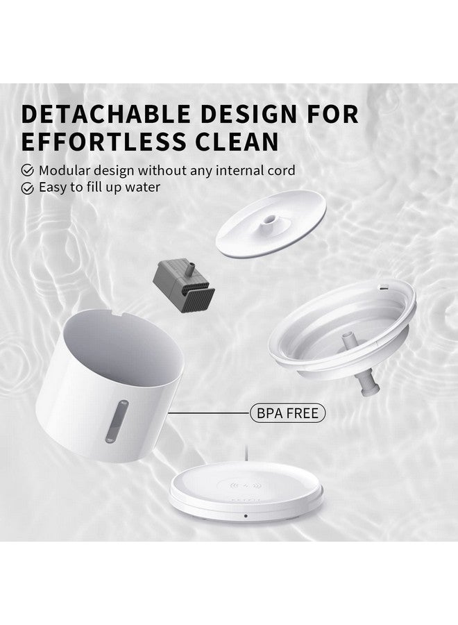 PETKIT EVERSWEET Solo 2 Cat Water Fountain with Wireless Pump, Ultra Quiet 70oz/2L Pet Water Fountain for Cats and Dogs Inside, 3 Working Modes, Visualization Window, App Control - Image 4