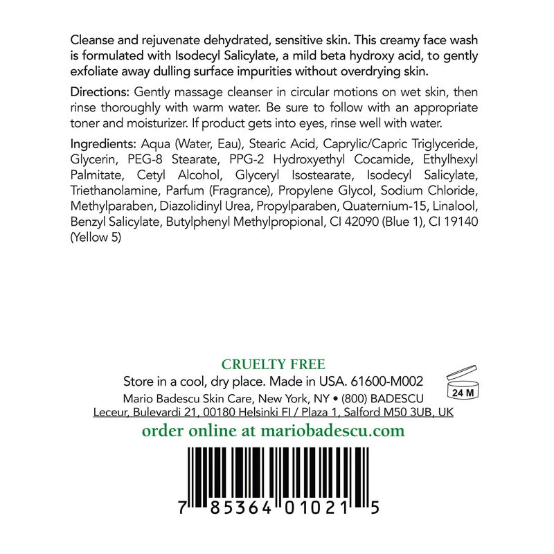 Mario Badescu Keratoplast Cream Soap with Glycerin - Gentle, Oil-Free and Non-Drying Exfoliating Face Wash for Women and Men - Creamy BHA Exfoliant Facial Cleanser and Makeup Remover, 6 Fl Oz - Image 2