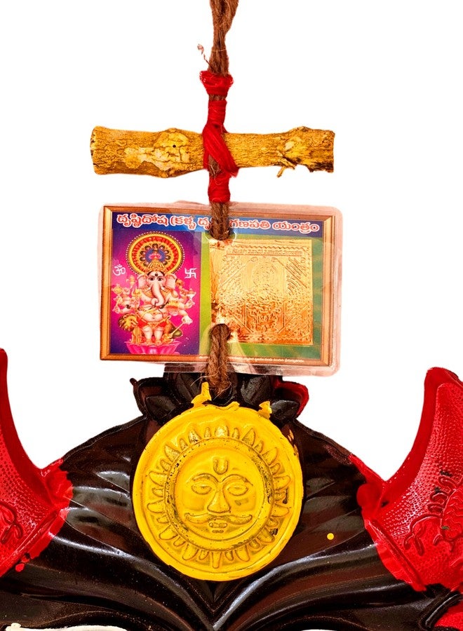 SSKR للتعليق على الحائط Nazar Battu Evil Eye Protector Vaastu Dosha Yantra للتعليق على الحائط Nazar Suraksha Kawach Drishti لمدخل المنزل والمكاتب والمحلات التجارية والمركبات - عبوة من قطعة واحدة | الارتفاع: 50 سم - Image 4