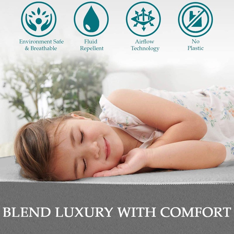 Water Proof Terry Cotton Mattress Protector n Kids Urine Protection (King_75x70_6, Beige)  - Image 4