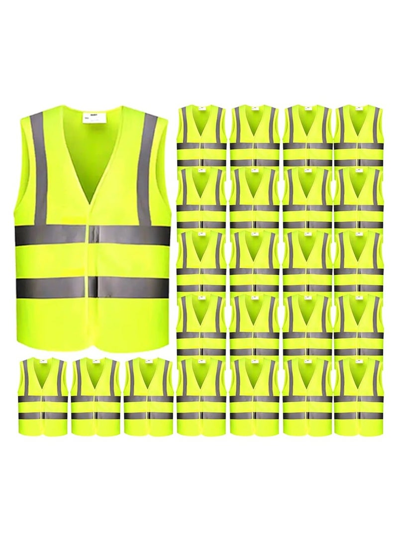 VINSTAR Pack of 24 Reflective Vest - Your Ultimate High Visibility Safety Jacket with 360° Protection! (XL)  - Image 1