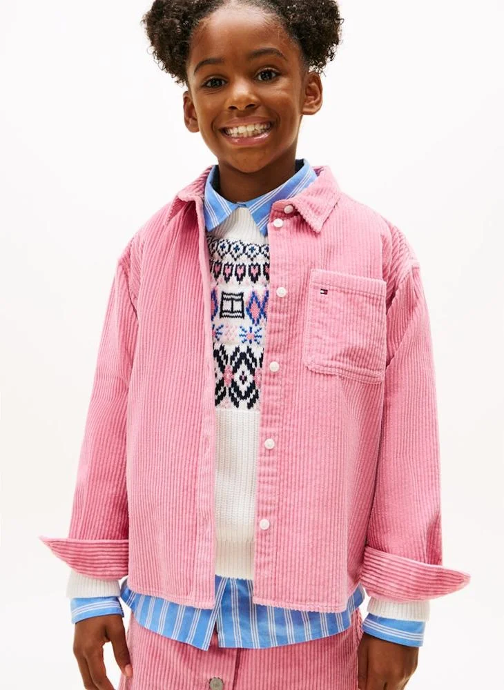 تومي هيلفيغر قميص أطفال بقصة عادية للمخيم