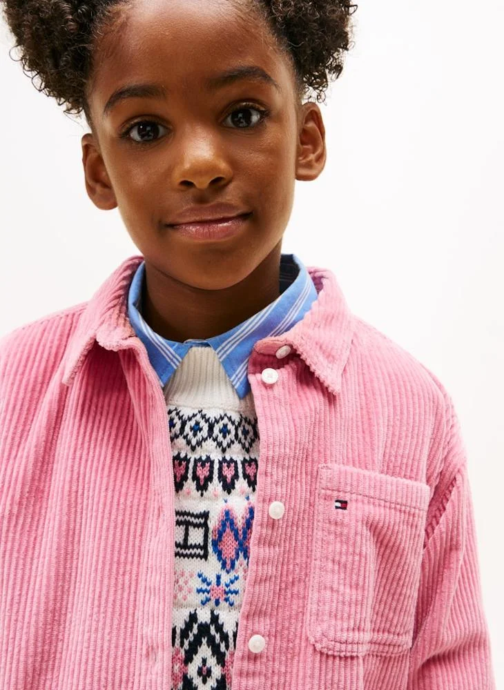 Tommy Hilfiger Pink Kids Camp Regular Fit Shirt for Women | Best Price UAE