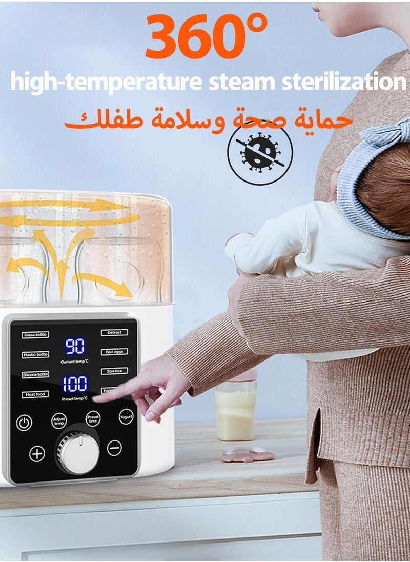 HEROCKX - Baby bottle heater-13-in-1 fast portable dual bottle warmer-LED screen precision temperature control meter-sterilization heater - Image 1
