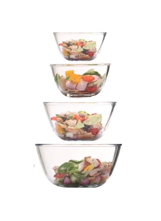 Femora Borosilicate Glass Microwave Safe All-Purpose Mixing Bowl, 400 ML, 700 ML, 1050 ML, 1650 ML, Pack of 4 - pzsku/Z79D29E289706D06564ADZ/45/_/1740118670/74429c87-46ef-4818-bf7f-495ee5ee9971