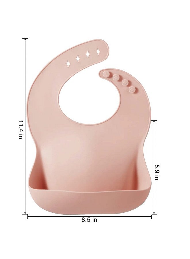 باندا إير مريلة سيليكون من PandaEar للأطفال الصغار والبنات | مريلة ناعمة ومتينة وقابلة للتعديل ومقاومة للماء وخالية من مادة BPA لتناول الطعام مع جيب كبير لجمع الطعام - Image 1