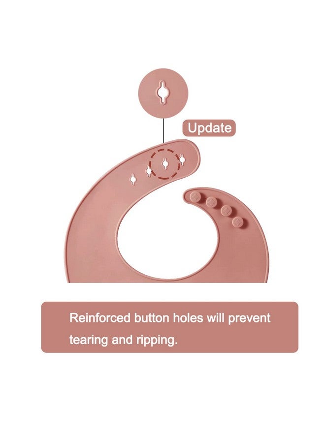 باندا إير مريلة سيليكون من PandaEar للأطفال الصغار والبنات | مريلة ناعمة ومتينة وقابلة للتعديل ومقاومة للماء وخالية من مادة BPA لتناول الطعام مع جيب كبير لجمع الطعام - Image 2
