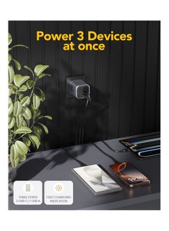 Remson Remson Neo Power 65W GaN Wall Charger QC 3.0 PD 2 USB-C / 1 USB-A Ports Foldable Plug with Fast Charging Indicator Compatible with iPhone, iPad, Samsung, Huawei, Xiaomi etc  - Image 4