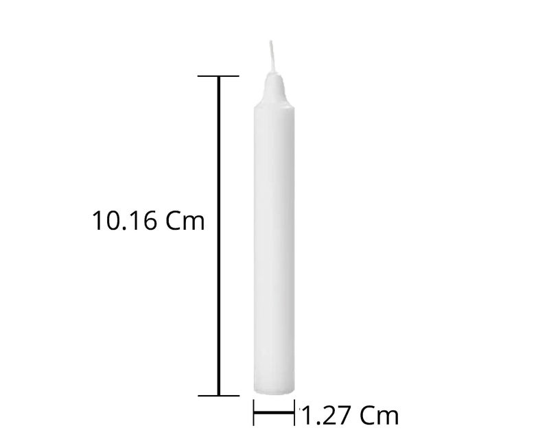 advancedestore Chime Wax Unscented Candles (White) Set of 20 - Image 2