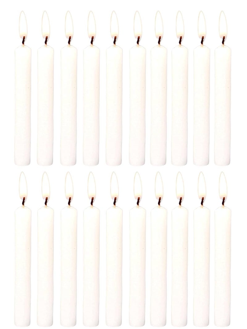 advancedestore Chime Wax Unscented Candles (White) Set of 20 - Image 3