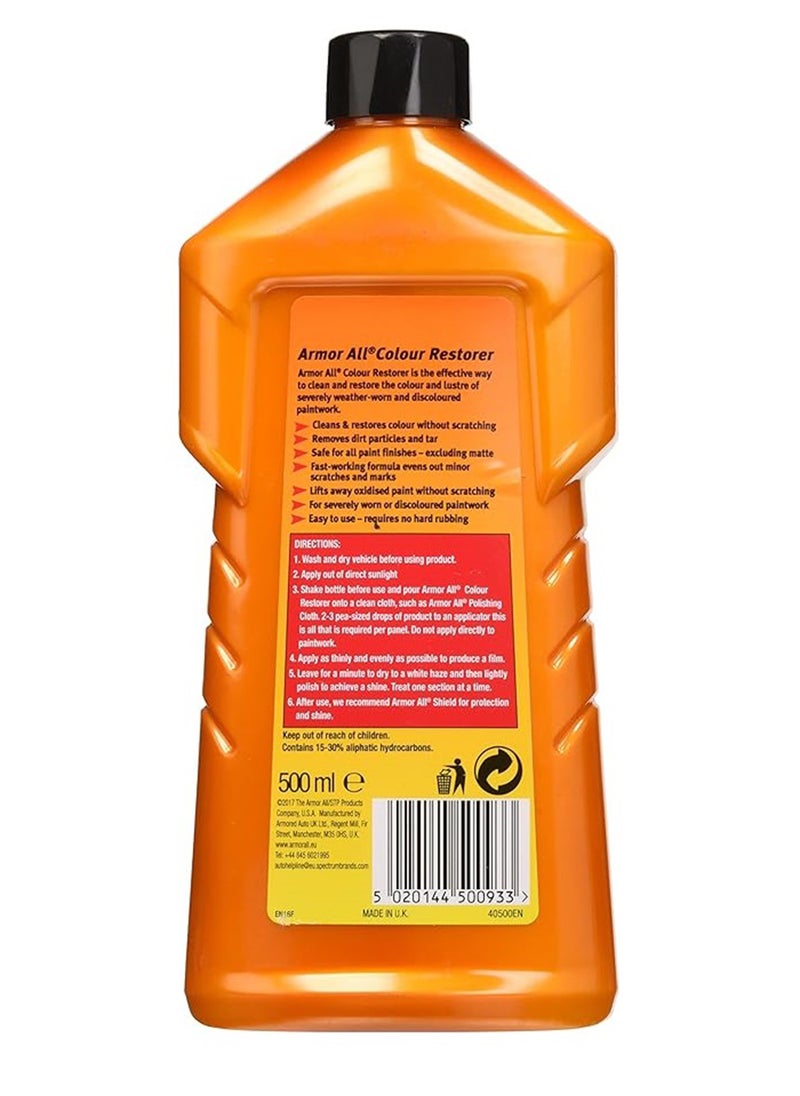 ARMOR ALL - Colour Restorer, 500Ml, Safe, Easy, And Fast Action To Restore Colour And Lustre, 1 Piece - Image 1