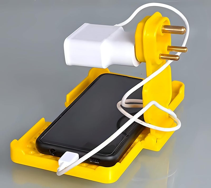Leawall Mobile Charging Stand for Wall, Mobile Phone Charging Holder, Charger Holder for Wall, Mobile Holder While Charging Mobile Holder Just Fit in Socket and Hang(1 Pc) - Image 4
