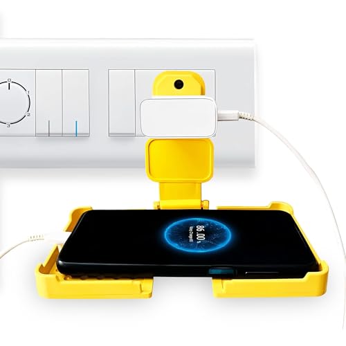 Leawall Mobile Charging Stand for Wall, Mobile Phone Charging Holder, Charger Holder for Wall, Mobile Holder While Charging Mobile Holder Just Fit in Socket and Hang(1 Pc) - Image 1