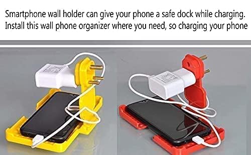 Leawall Mobile Charging Stand for Wall, Mobile Phone Charging Holder, Charger Holder for Wall, Mobile Holder While Charging Mobile Holder Just Fit in Socket and Hang(1 Pc) - Image 3