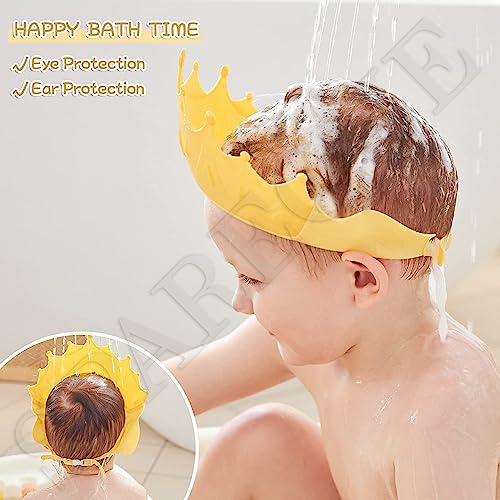 SPAREQUE Baby bath Shower Cap,Bath Visor hat for Eye and Ear wash Protection,Adjustable Silicone Bathing Crown Waterproof Shampoo hat for Washing Hair, Shower Bathing Protection Bath Cap for Toddler, Baby, Kids, Children(MULTI COLOUR) - Image 4