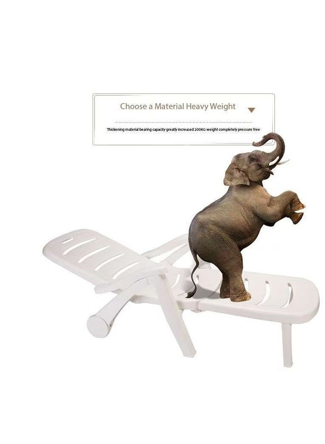 JCB CHIC كراسي استرخاء في الهواء الطلق قابلة للتعديل في الهواء الطلق ， كراسي استرخاء محمولة قابلة للطي قابلة للتعديل في 5 أوضاع قابلة للطي كراسي استرخاء قابلة للطي للاستحمام بالشمس في الفناء الخلفي لحمام السباحة في الخارج - Image 4