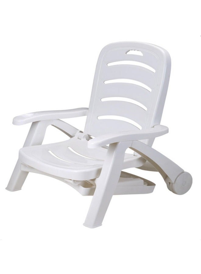 JCB CHIC كراسي استرخاء في الهواء الطلق قابلة للتعديل في الهواء الطلق ， كراسي استرخاء محمولة قابلة للطي قابلة للتعديل في 5 أوضاع قابلة للطي كراسي استرخاء قابلة للطي للاستحمام بالشمس في الفناء الخلفي لحمام السباحة في الخارج - Image 1