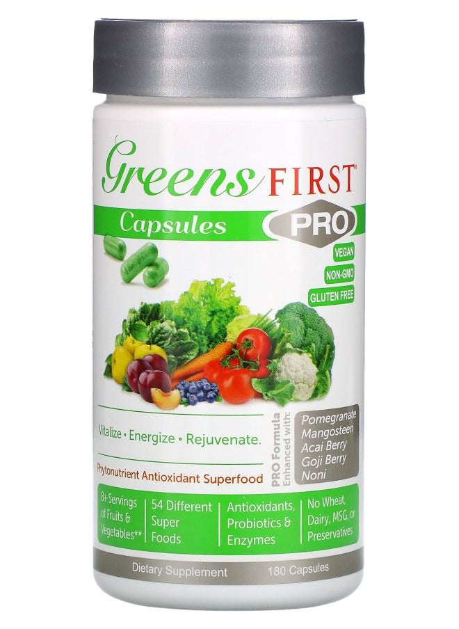 Greens First - PRO Phytonutrient Antioxidant Superfood 180 Capsules - Image 1
