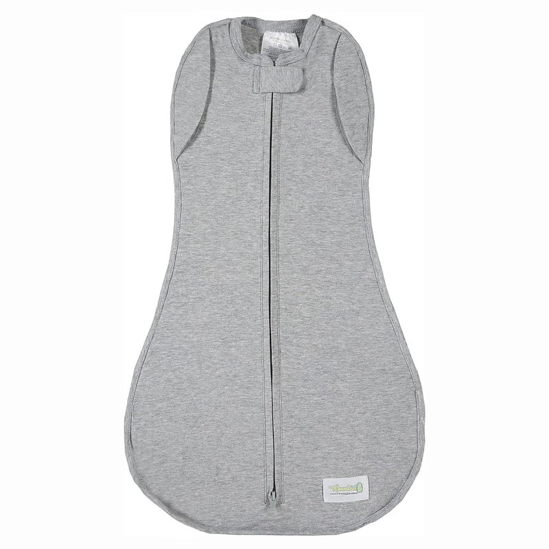 Woombie Convertible Baby Swaddling Blanket I Swaddle Converts to Arms-Free Wearable Blanket for Babies Up to 6 Months, Grey, 14-19 lbs - Image 1