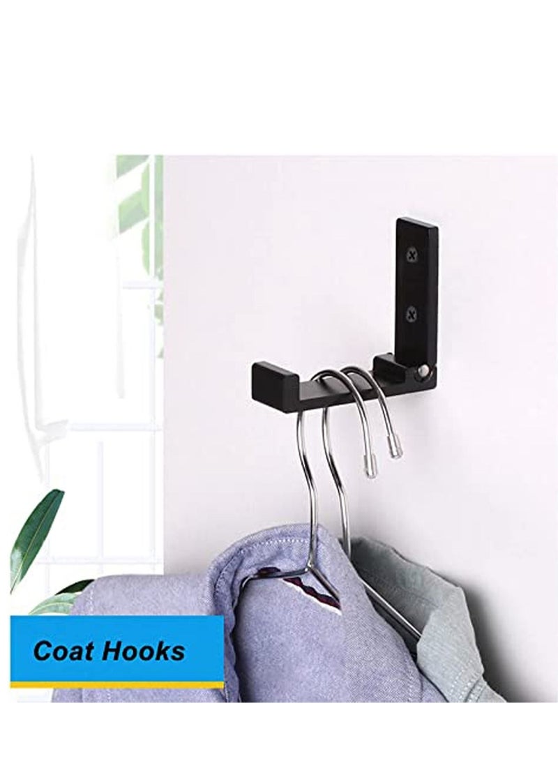كابتن تيك 5 Pcs Folding Coat Hooks, Wall Hooks for Hanging Coat Towel Hooks Hardware Heavy Duty Aluminum Alloy Headphone Holder Hooks No Rust Wall Mounted Bags, Fitness Equipment - Image 5