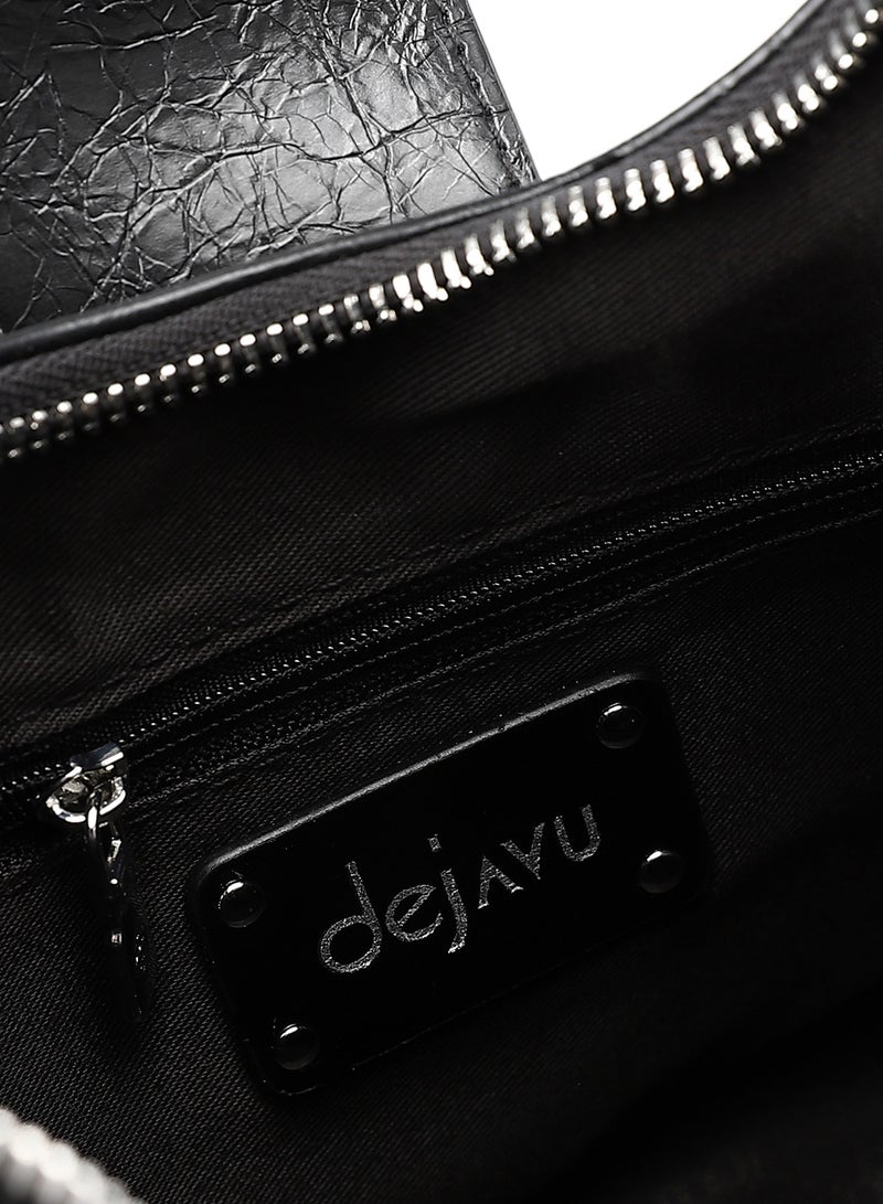 Dejavu Elegant Shoulder Bag-OYE-DJTX-005-Black - Image 5