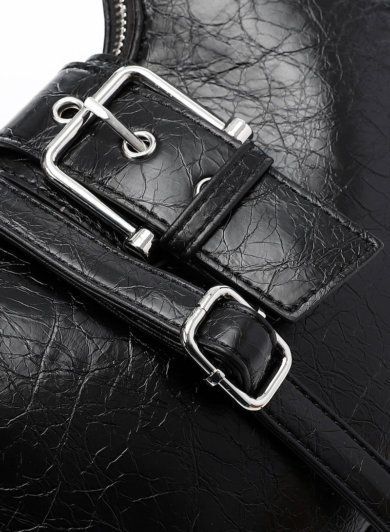 Dejavu Elegant Shoulder Bag-OYE-DJTX-005-Black - Image 4