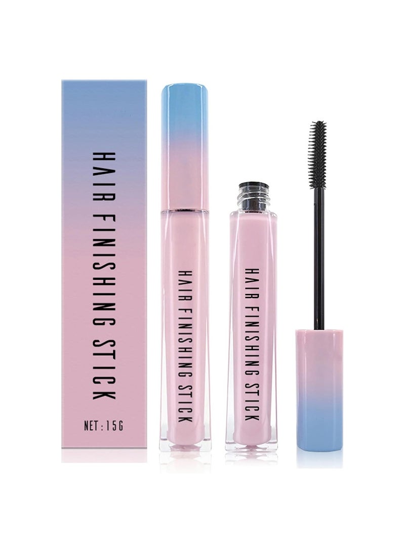 KASTWAVE Hair Finishing Stick, Broken Hair Finishing Cream Hair Styling Wax Stick, Hair Mascara Styling Gel Refreshing Not Greasy Fixing Bangs Stereotypes Cream for Girls Women, 15ML (2PCS) - Image 5