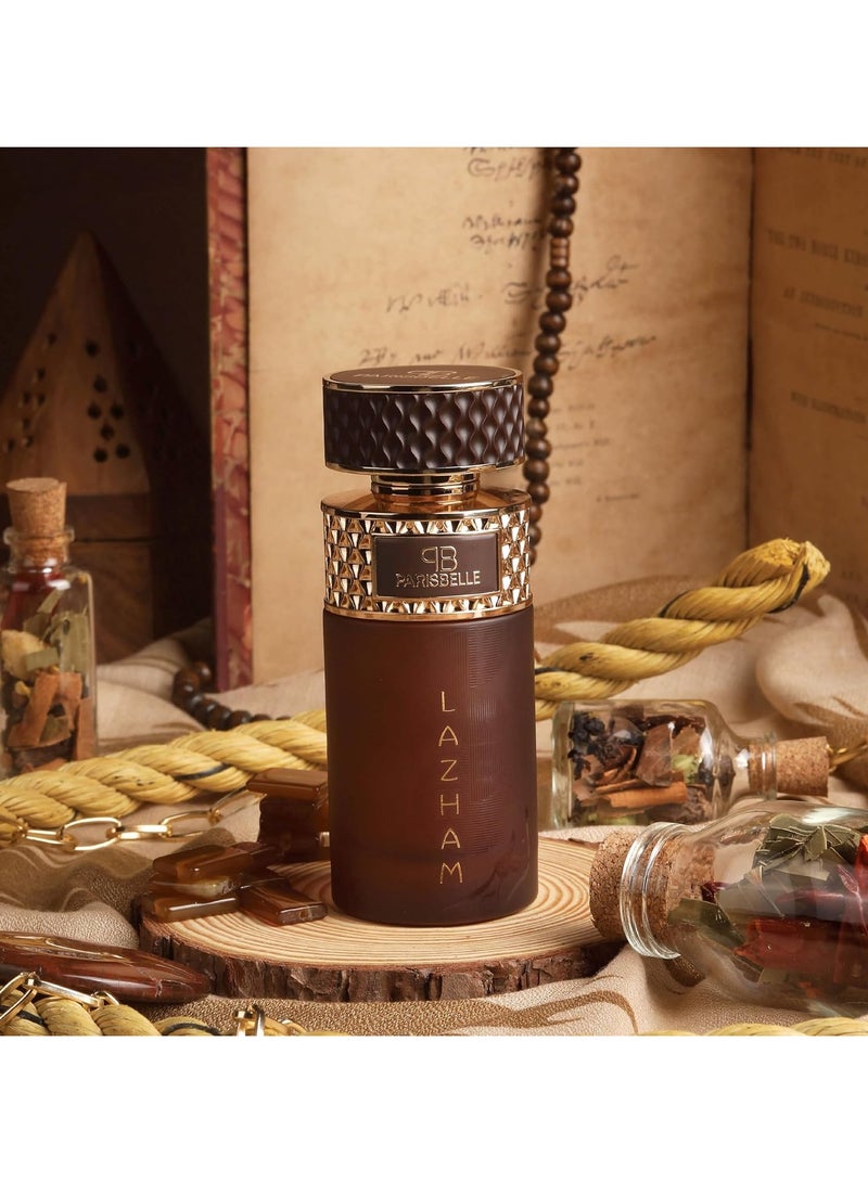 Parisbelle Lazham Oasis Collection Extrait de Parfum Unisex 100ml | Long Lasting Aromatic Leather Oud Fragrance | Sage Musk Luxury Woody Perfume for Men & Women | Premium Signature Scent - Image 5