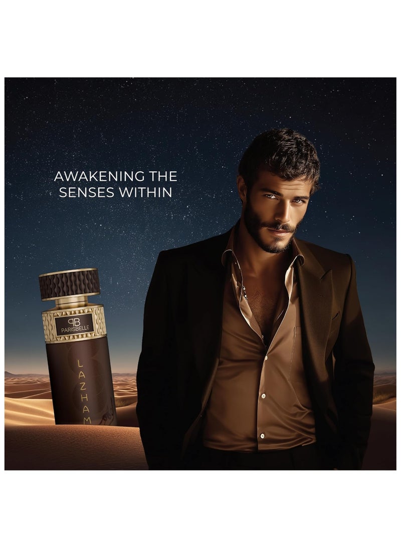 Parisbelle Lazham Oasis Collection Extrait de Parfum Unisex 100ml | Long Lasting Aromatic Leather Oud Fragrance | Sage Musk Luxury Woody Perfume for Men & Women | Premium Signature Scent - Image 4