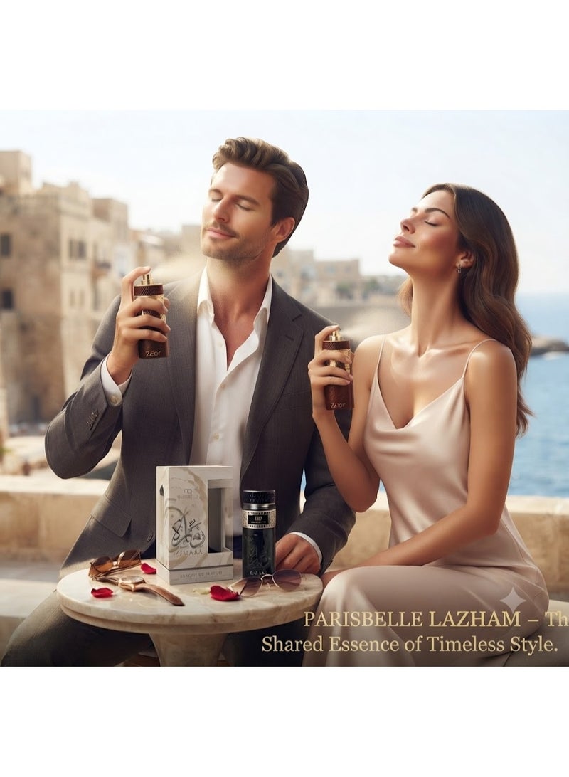 Parisbelle Lazham Oasis Collection Extrait de Parfum Unisex 100ml | Long Lasting Aromatic Leather Oud Fragrance | Sage Musk Luxury Woody Perfume for Men & Women | Premium Signature Scent - Image 2